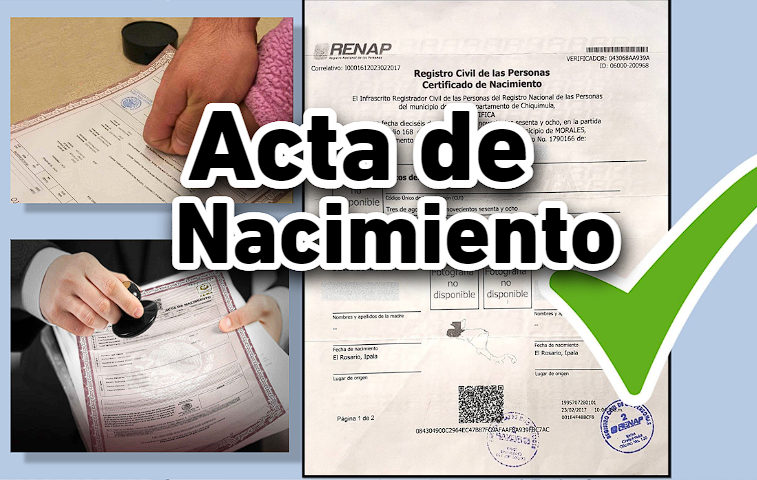 Cómo solicitar Acta de nacimiento de Guatemala