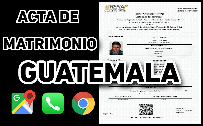 Acta de Matrimonio en Guatemala