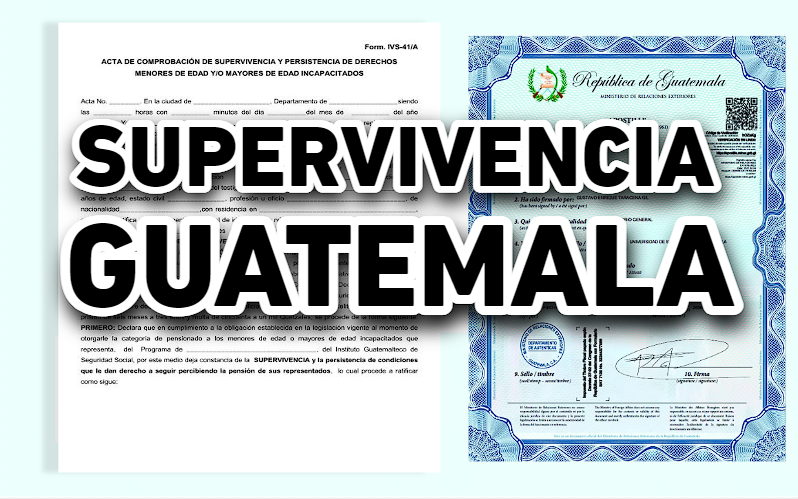 Certificado de supervivencia Guatemala